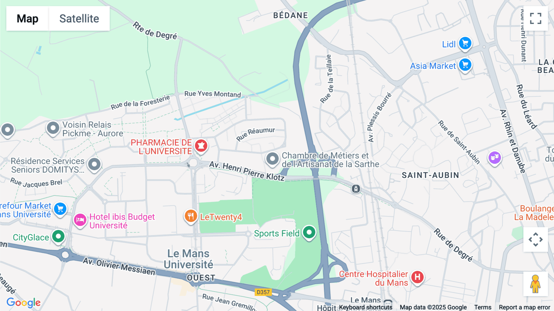 Click for interative map of Le Mans, Technopôle Université, 28 Rue Xavier Bichat, Le Mans