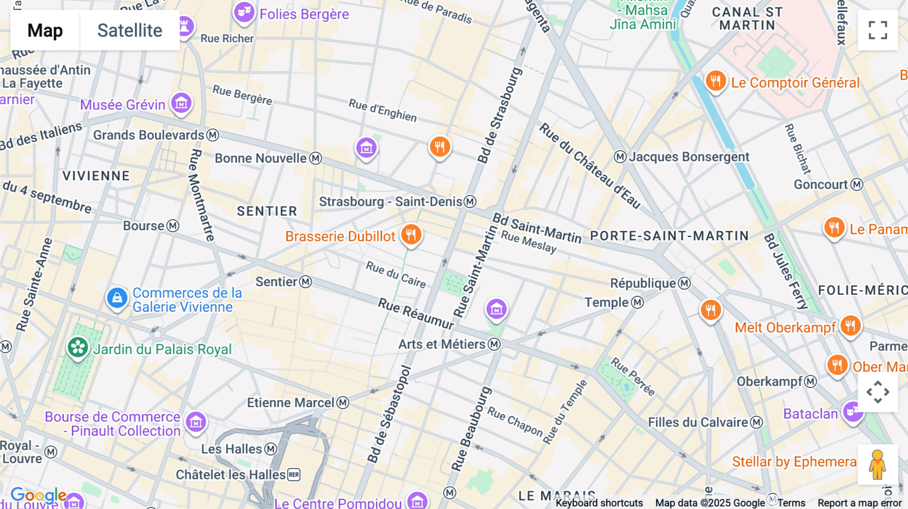 Click for interative map of 104 Boulevard Sébastopol, Paris