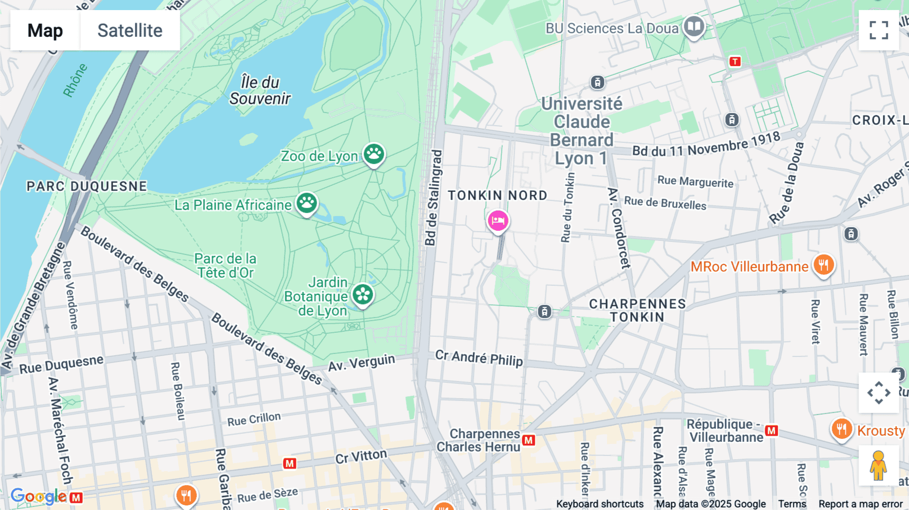 Click for interative map of Immeuble le Patio, 35-37 rue Louis Guérin, Villeurbanne