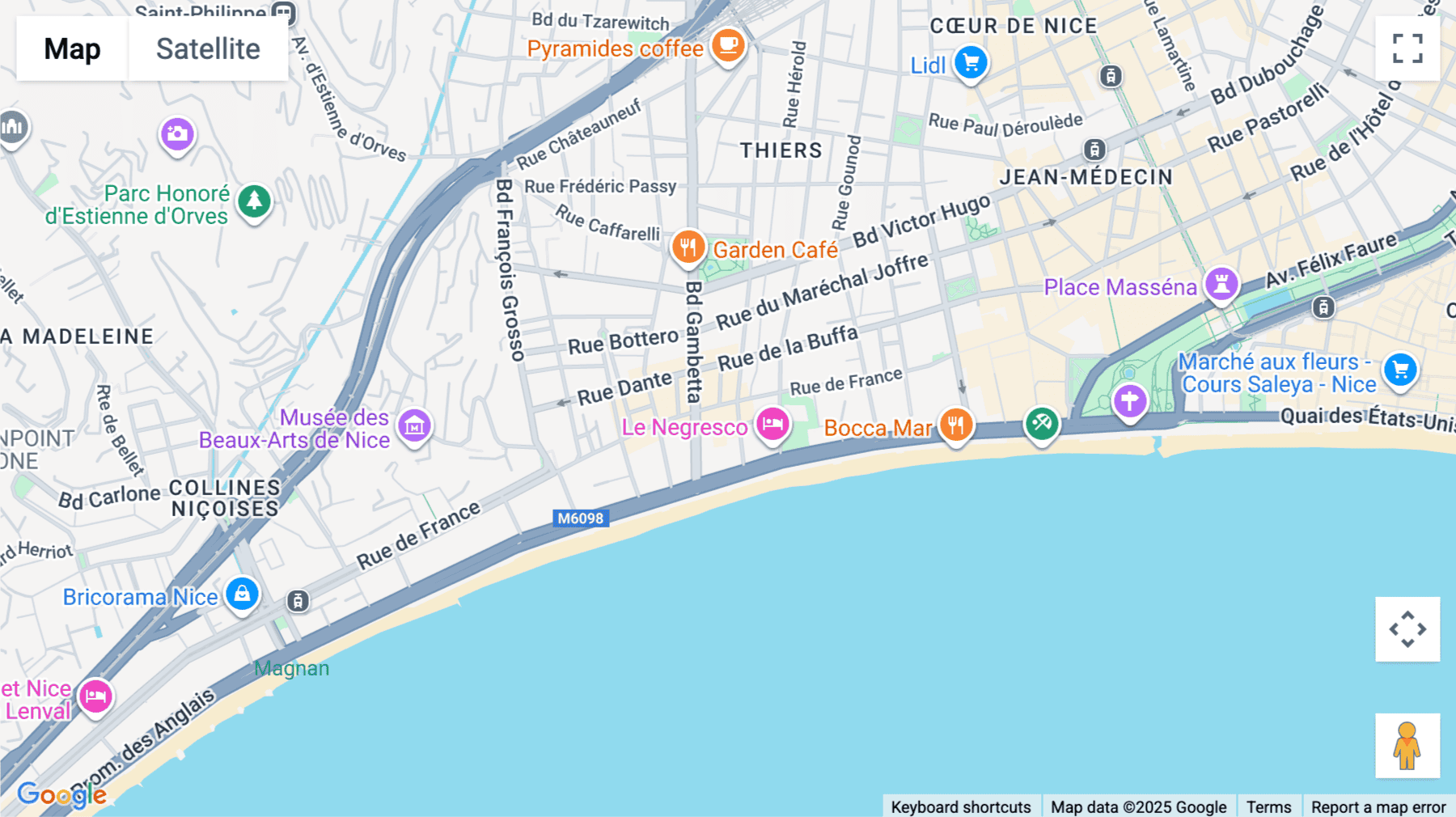 Click for interative map of 81 rue de France, 3rd floor, Nice