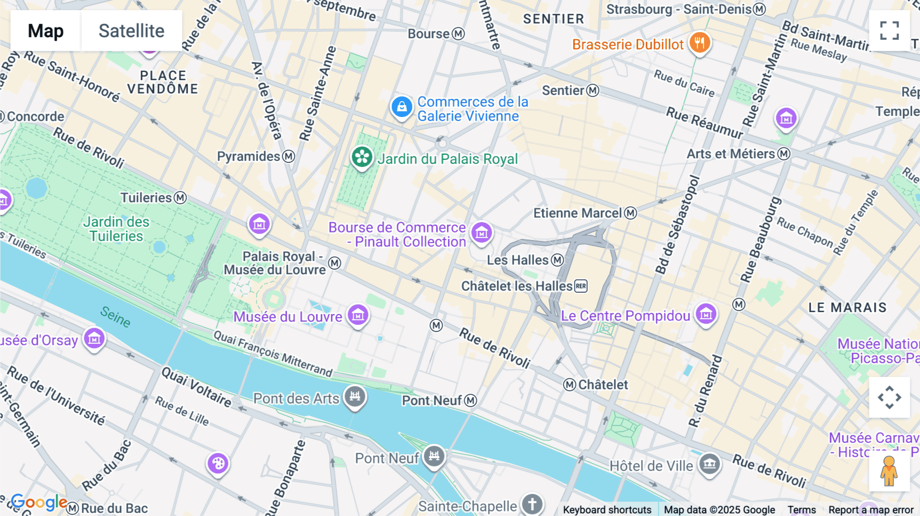 Click for interative map of 40 Rue du Louvre, Paris