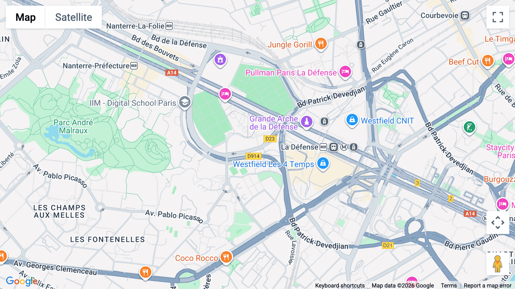 Click for interative map of 11 Cours Valmy, Puteaux