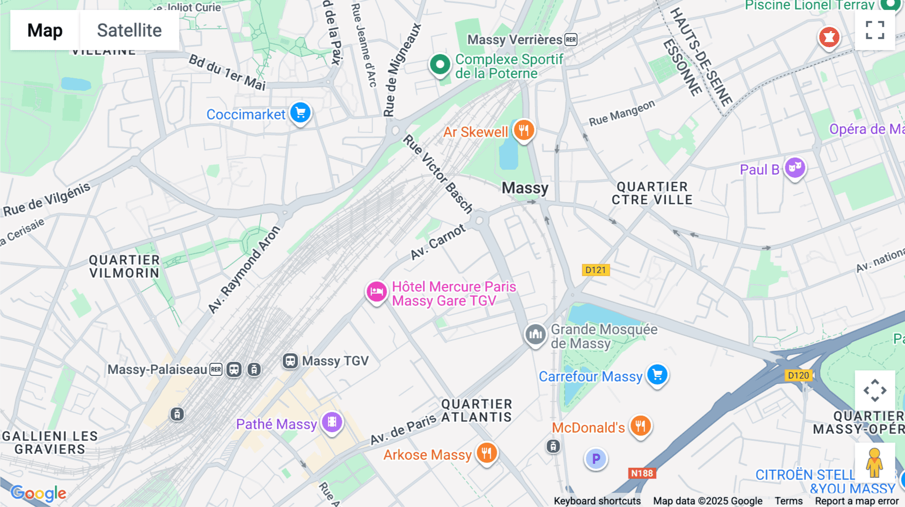 Click for interative map of 5 avenue Carnot, Massy (91)