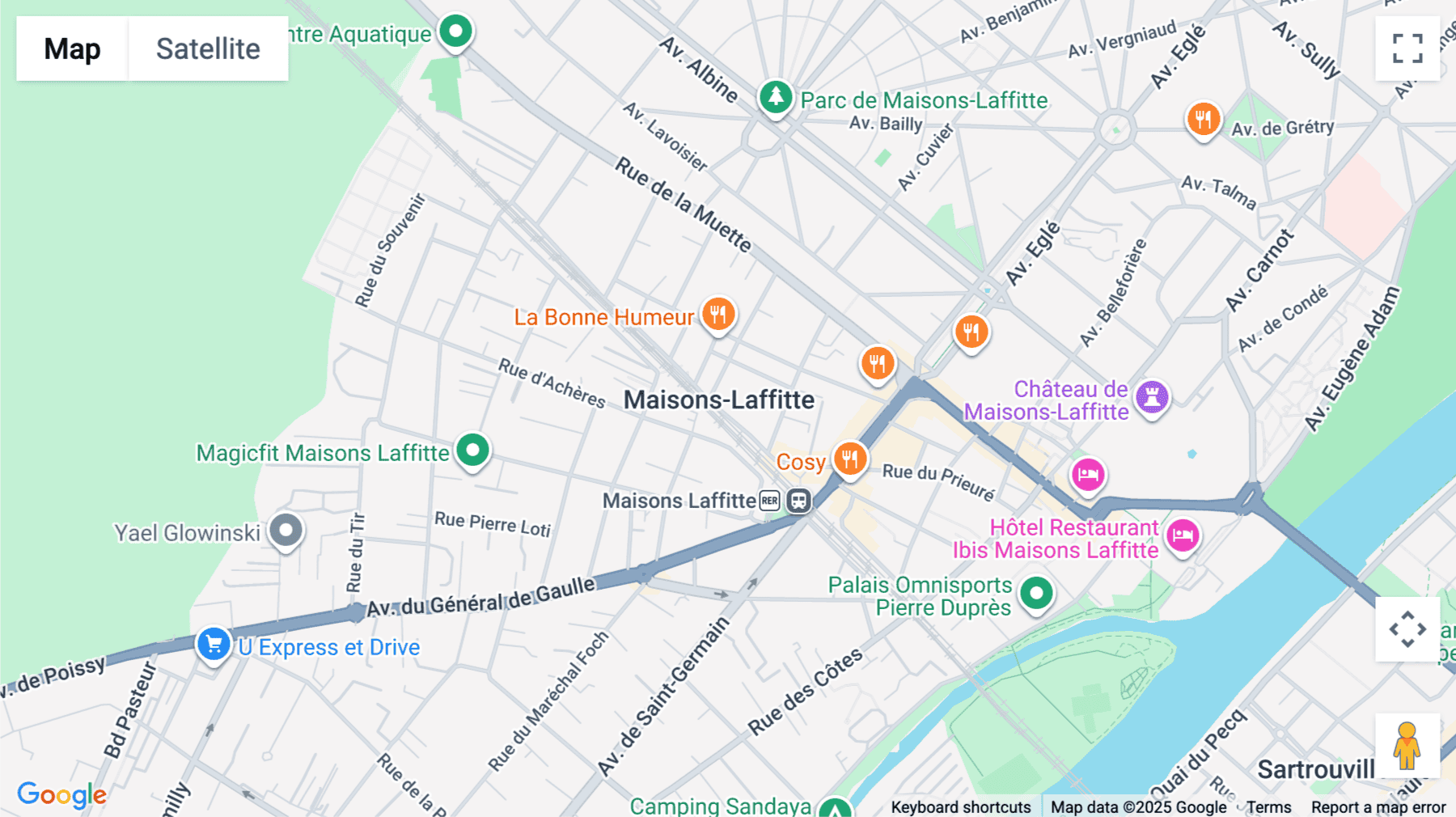 Click for interative map of 44 Rue Jean Mermoz, Maisons-Laffitte
