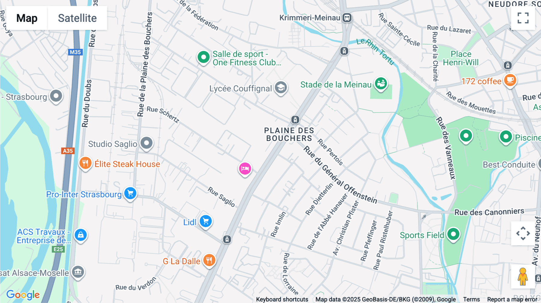 Click for interative map of Le Mathis, 204 avenue de Colmar, Strasbourg