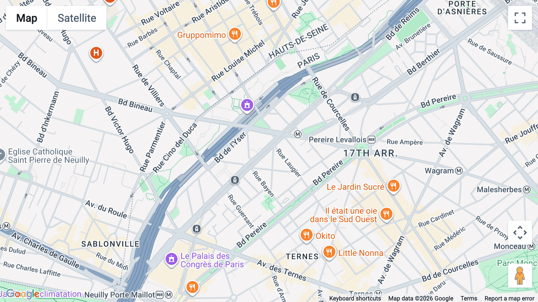 Click for interative map of 9 boulevard Gouvion Saint-Cyr, Paris