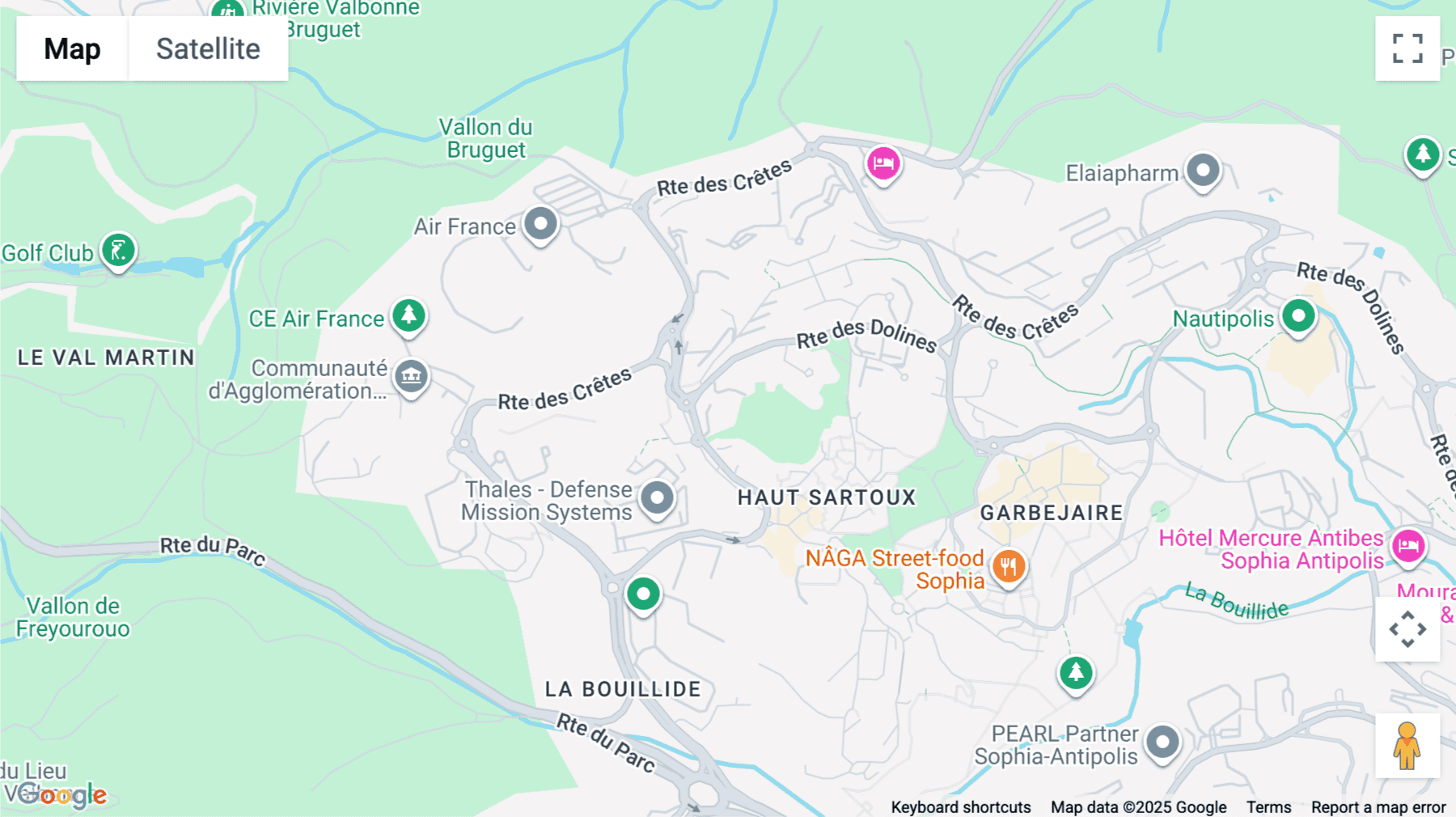 Click for interative map of 930 route des Dolines, Sophia Antipolis