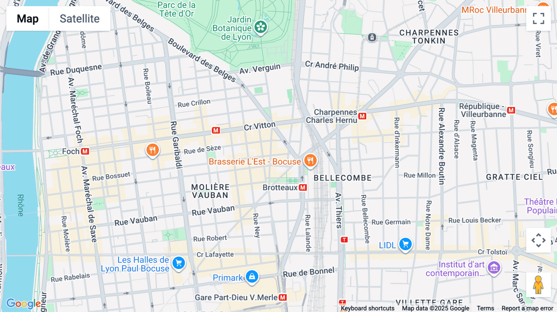 Click for interative map of 132 Rue Bossuet, Lyon