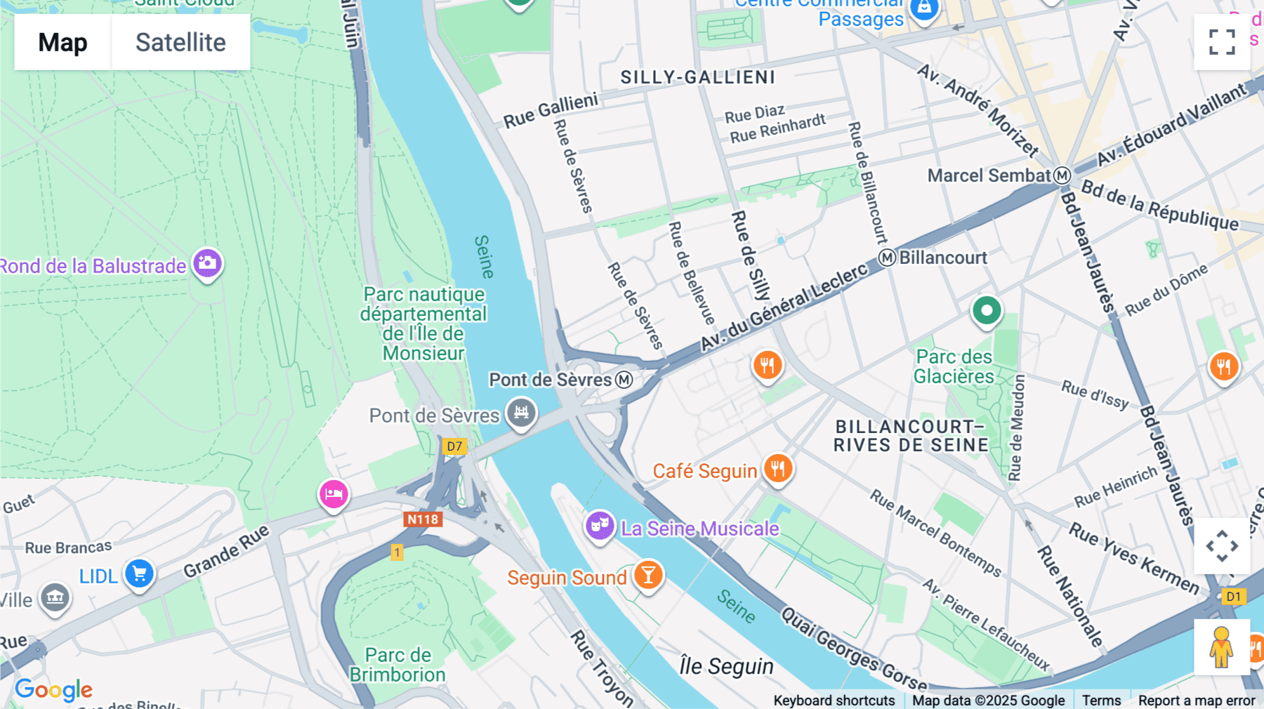 Click for interative map of 126 avenue du General Leclerc, Boulogne-Billancourt