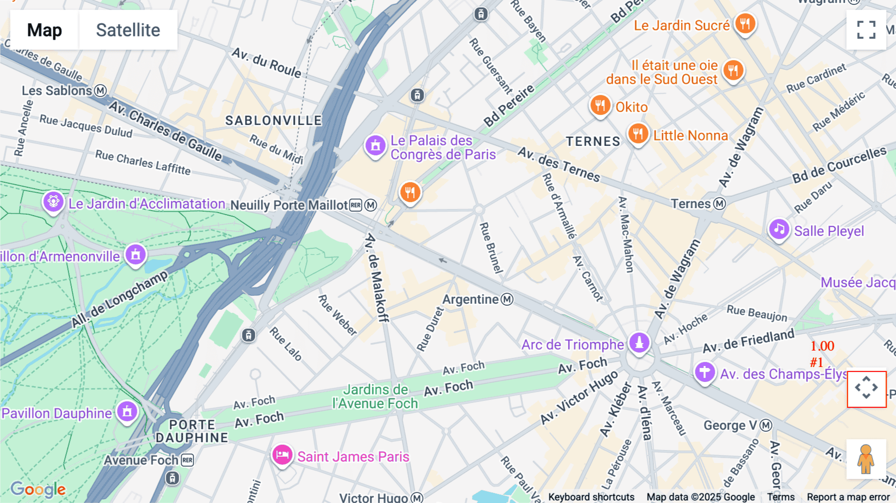 Click for interative map of 58-60 avenue de la Grande Armée, Paris