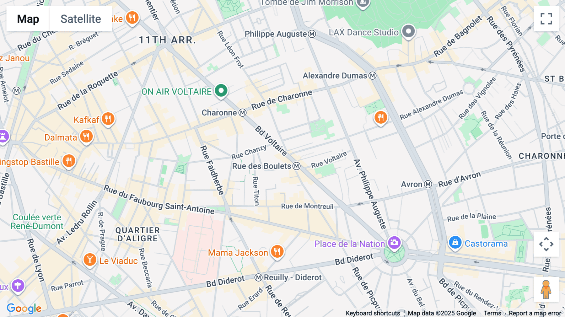 Click for interative map of 226 Boulevard Voltaire, Paris