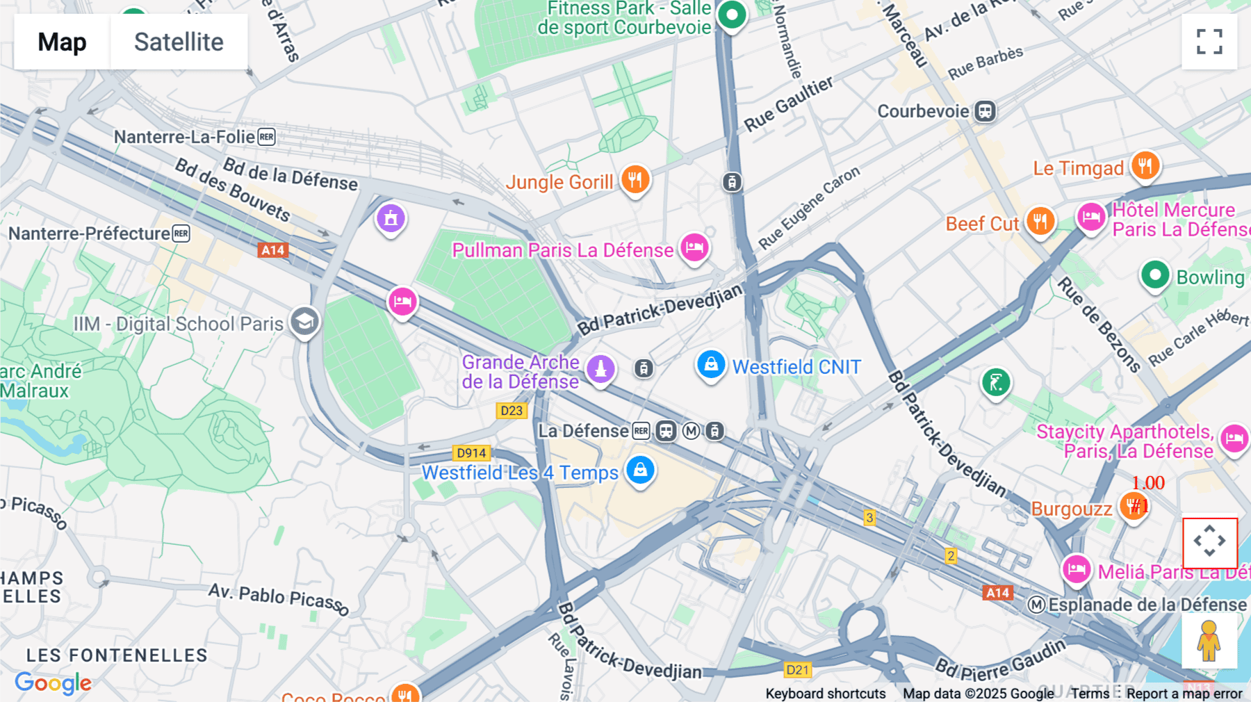 Click for interative map of La Nef des Collines de l'Arche, Passage de l'Arche, Paris, Paris