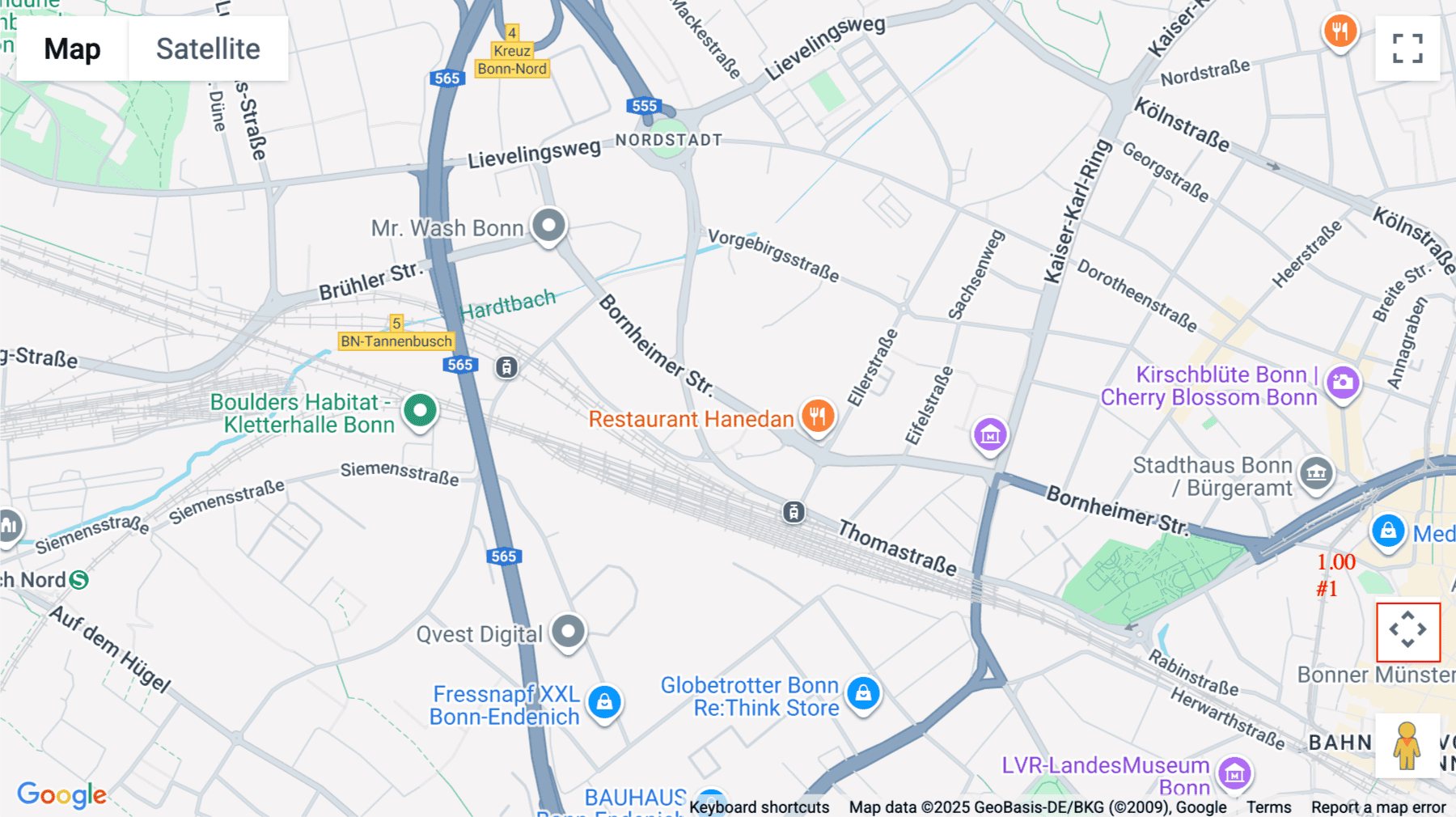 Click for interative map of 1st floor, Bornheimer Str. 127, Bonn