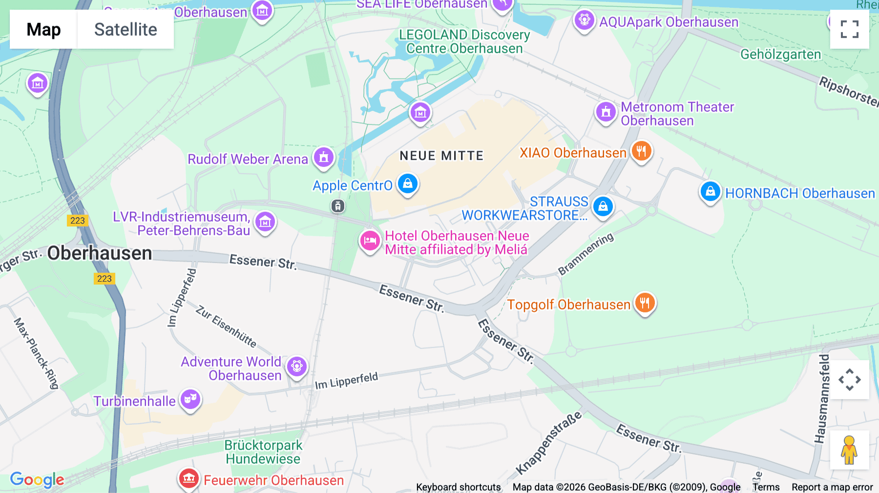 Click for interative map of GF, 1st floor, Centroallee 273-277, Oberhausen