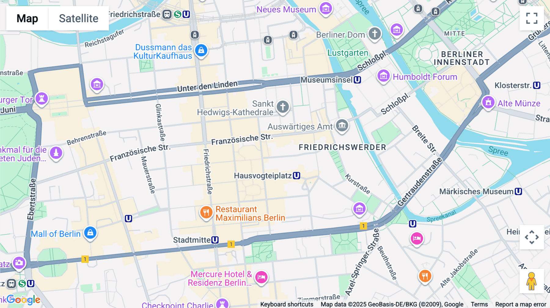 Click for interative map of Jaegerstraße 54, Berlin