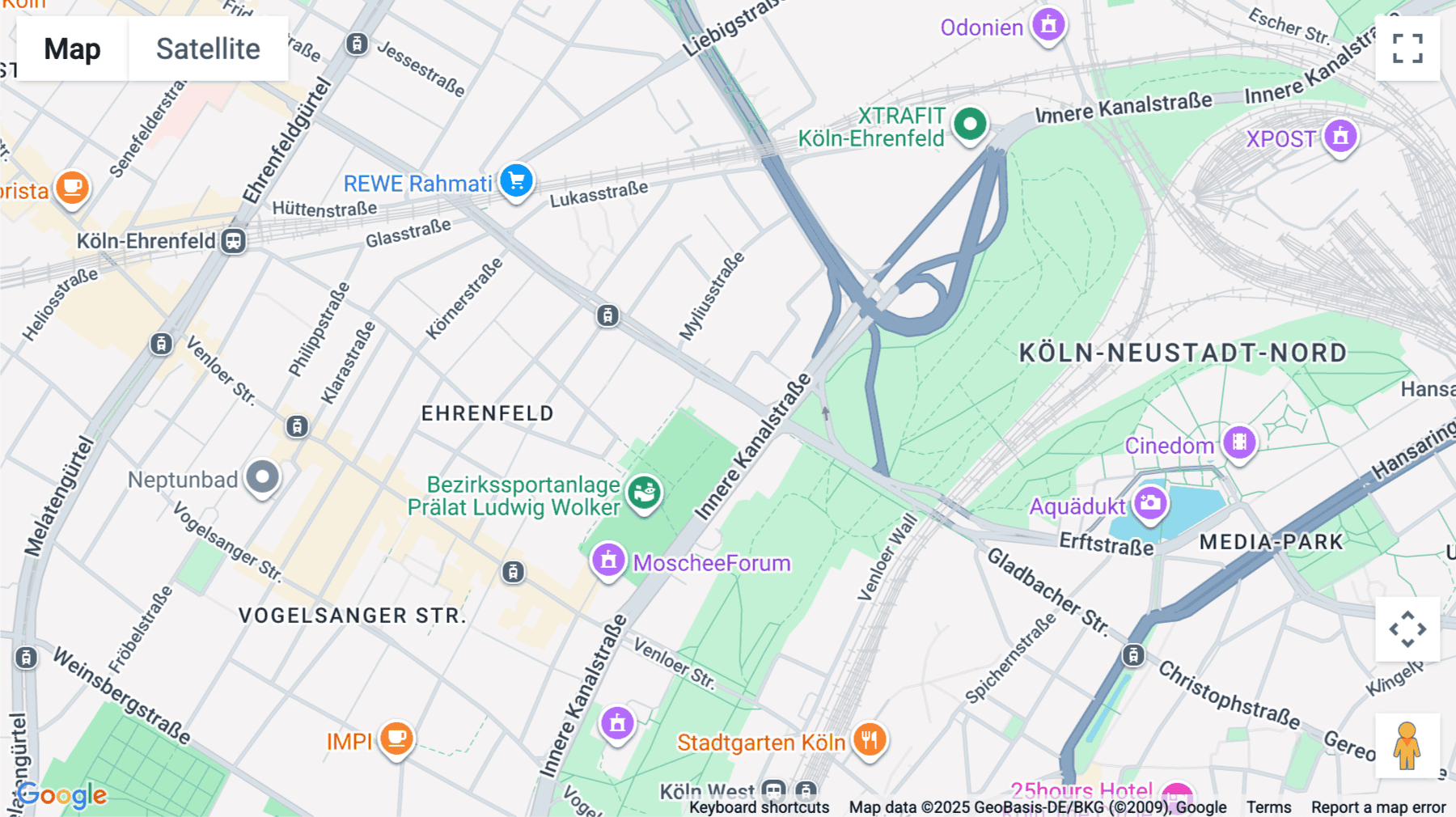 Click for interative map of Subbelrather Str. 15a, Cologne