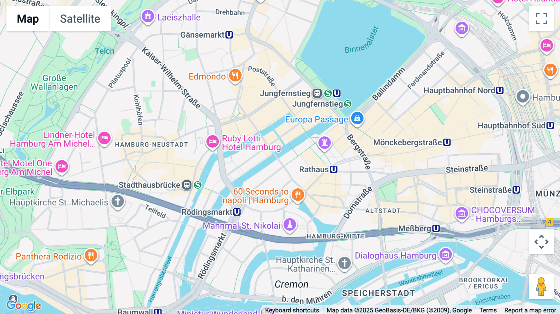 Click for interative map of Alter Wall 32, Hamburg