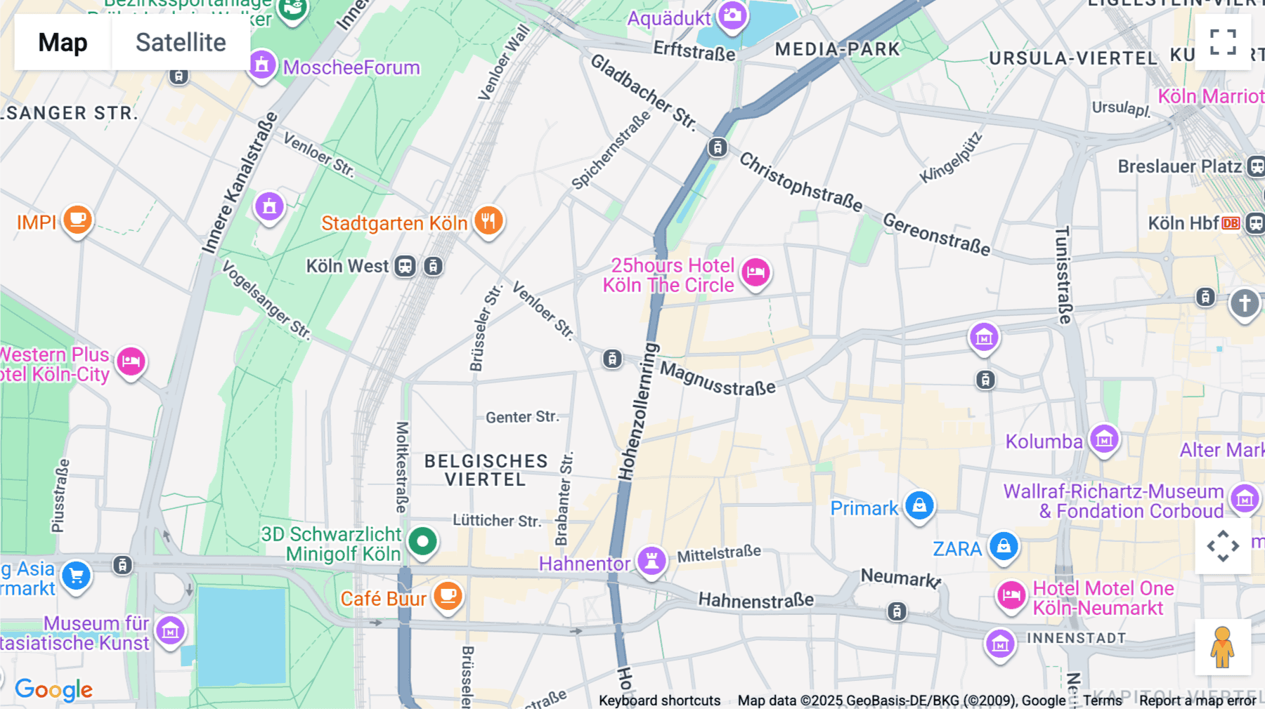 Click for interative map of Friesenplatz 4, Cologne