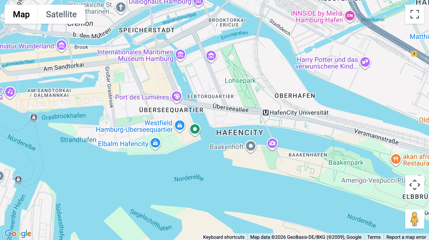 Click for interative map of Signature by Regus Watermark, Überseeallee 10, Hamburg