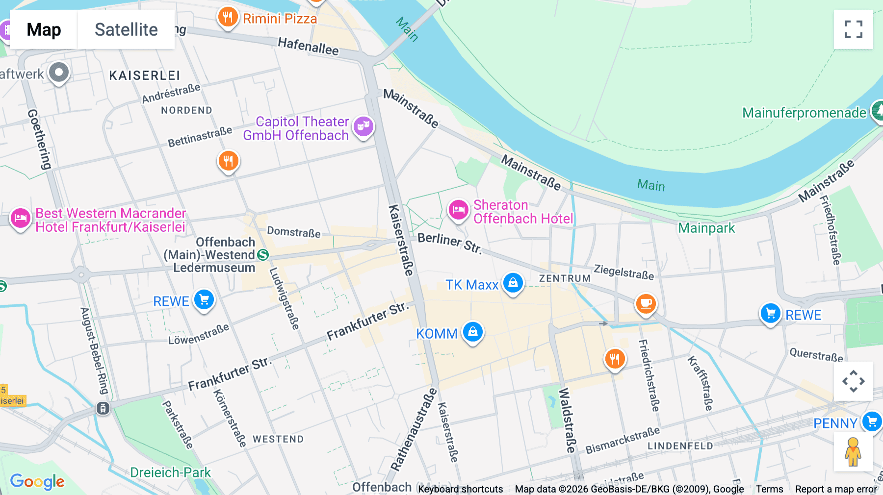 Click for interative map of Berliner Straße 114-116, Offenbach, Offenbach