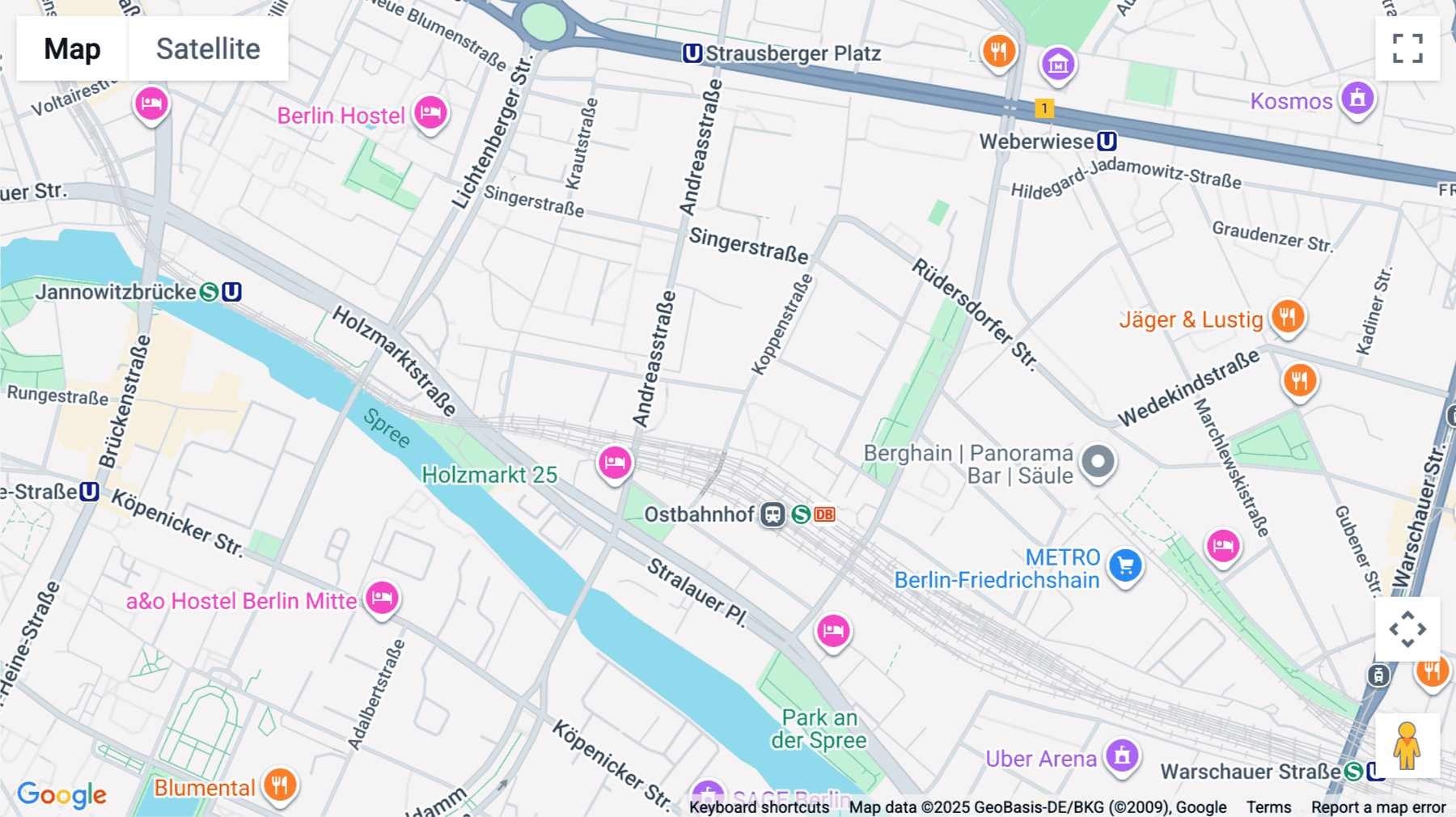 Click for interative map of Koppenstraße 93, Berlin
