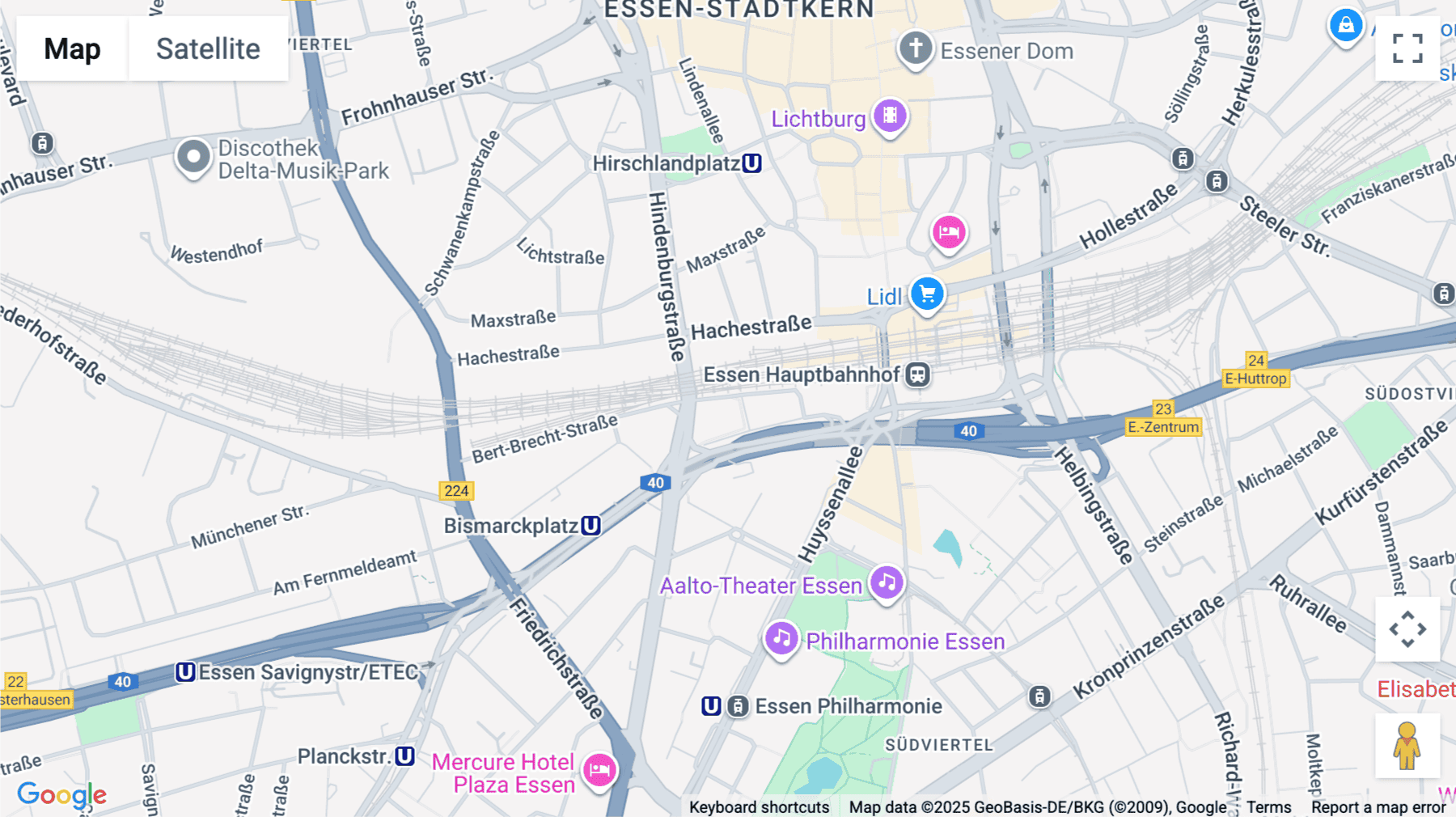 Click for interative map of Am Thyssenhaus 1-3, Essen