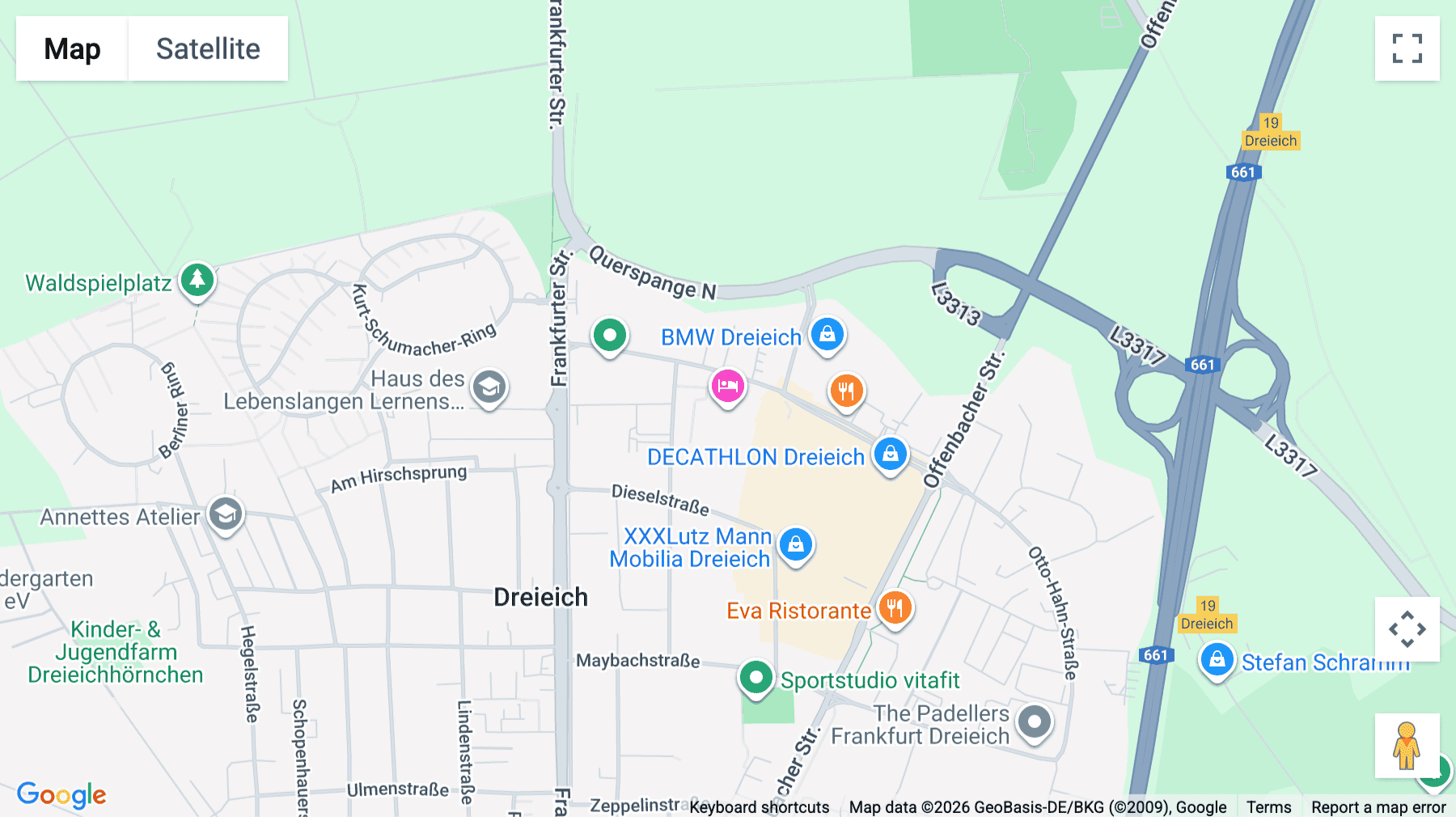 Click for interative map of Robert-Bosch-Straße 5, Dreieich