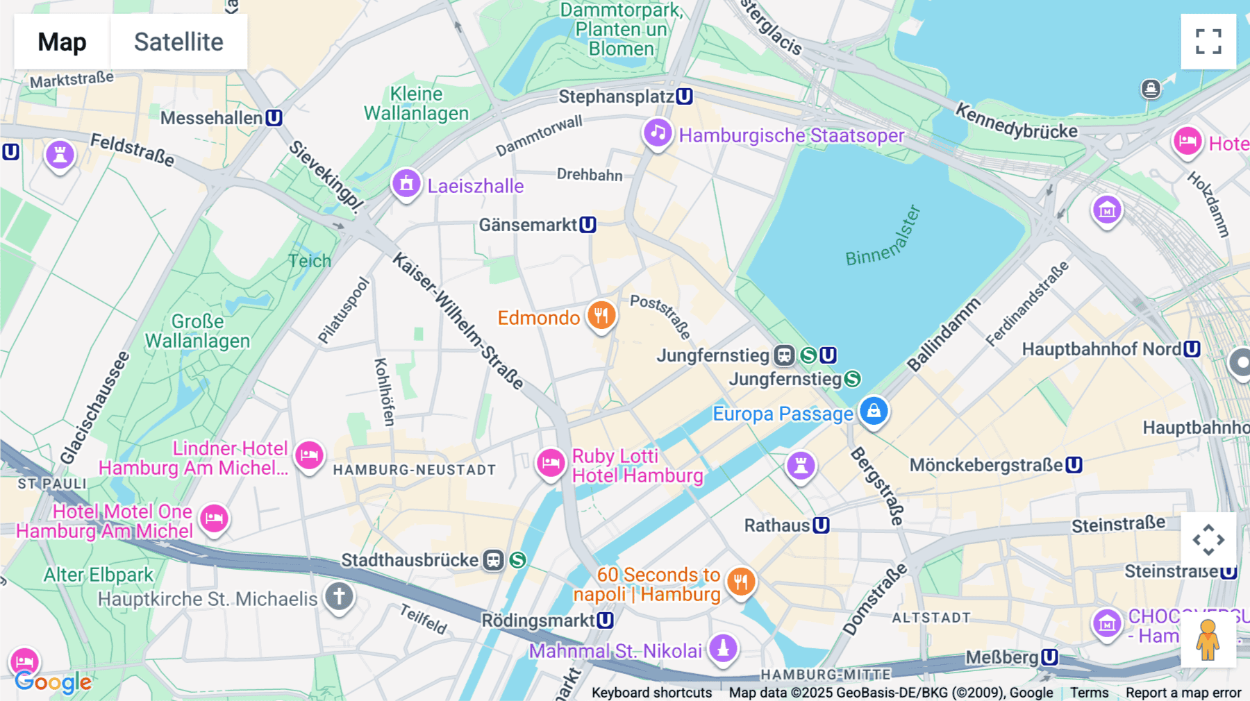 Click for interative map of Hohe Bleichen 12, Hamburg