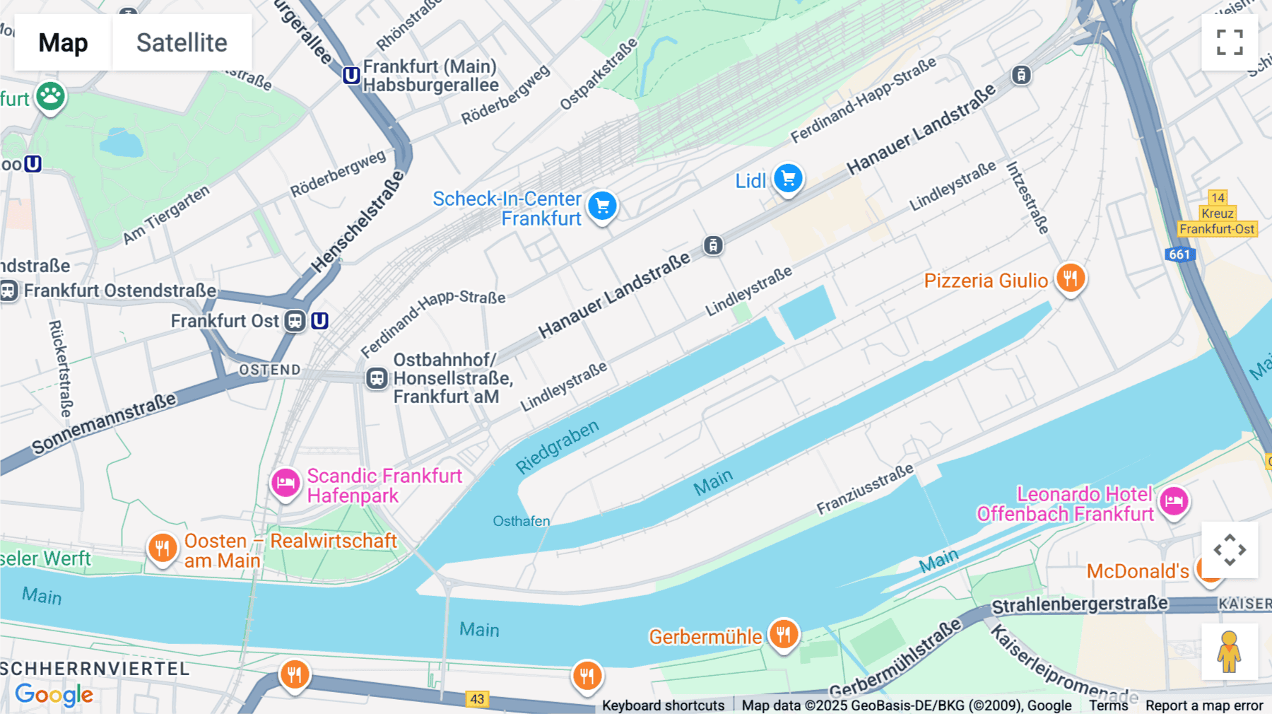 Click for interative map of Lindleystraße 8A, Frankfurt