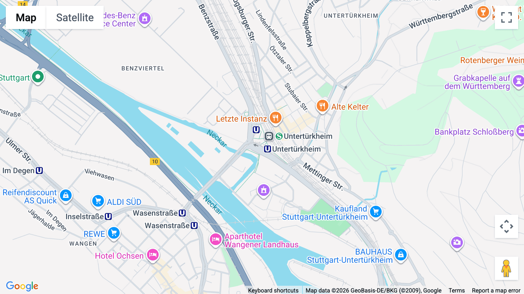 Click for interative map of Benzstraße 2, Stuttgart