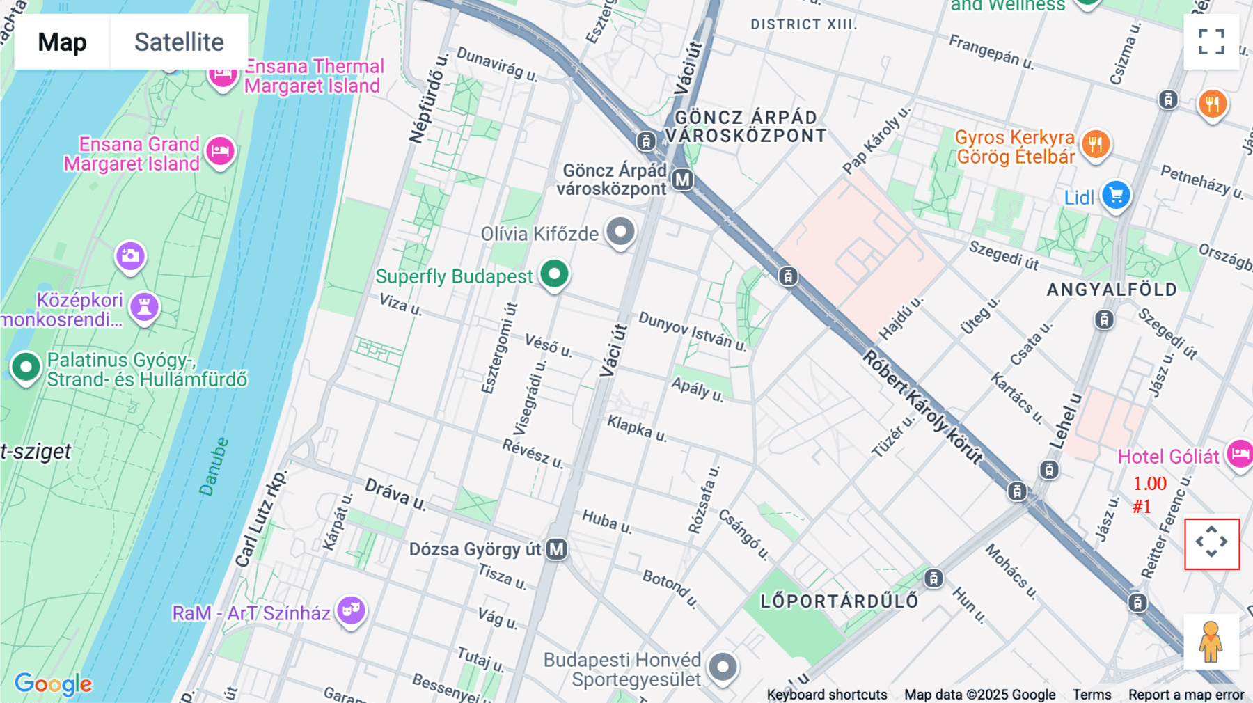 Click for interative map of Váci út 47., Budapest