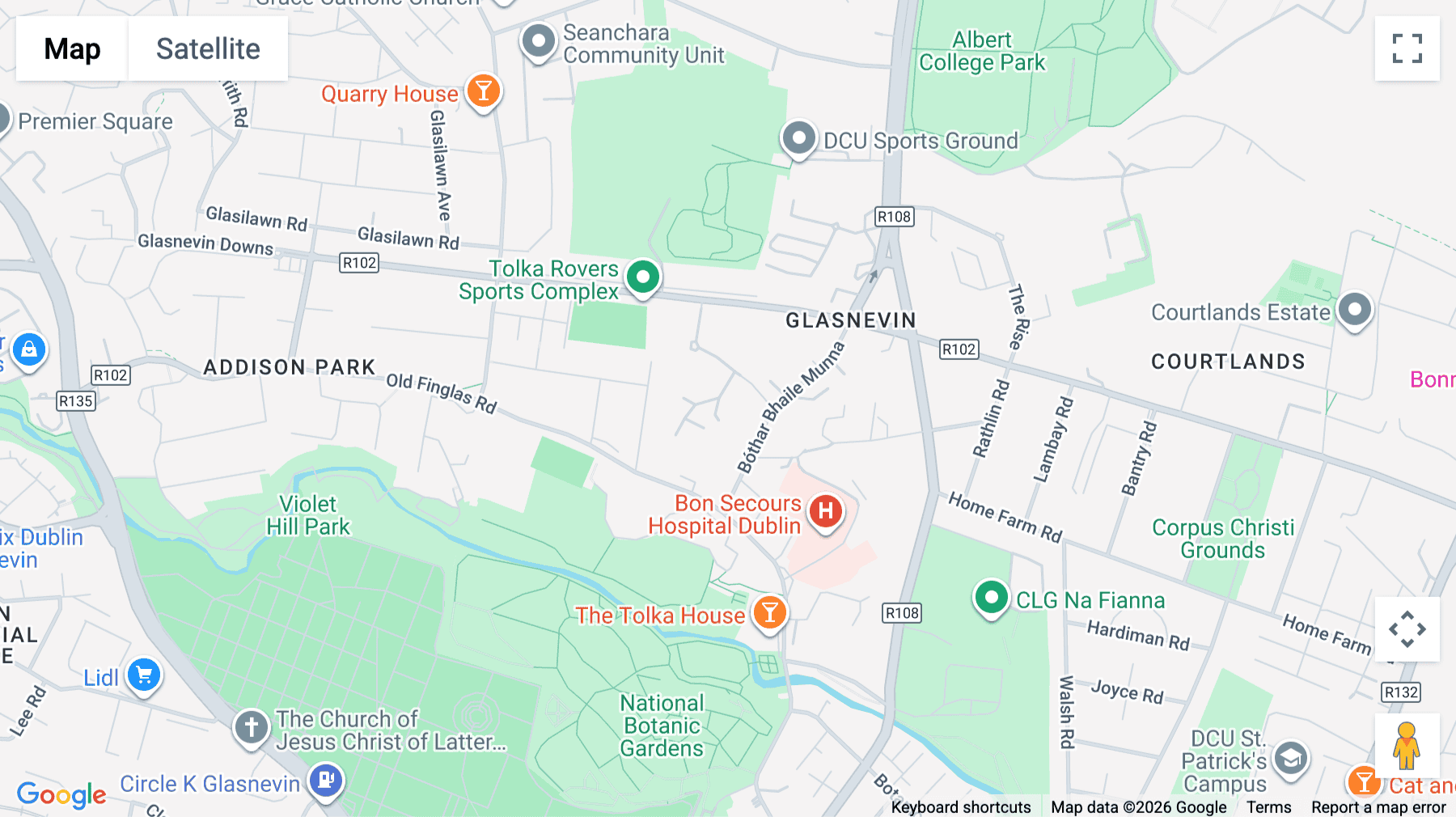 Click for interative map of Claremont Avenue, Glasnevin, Dublin