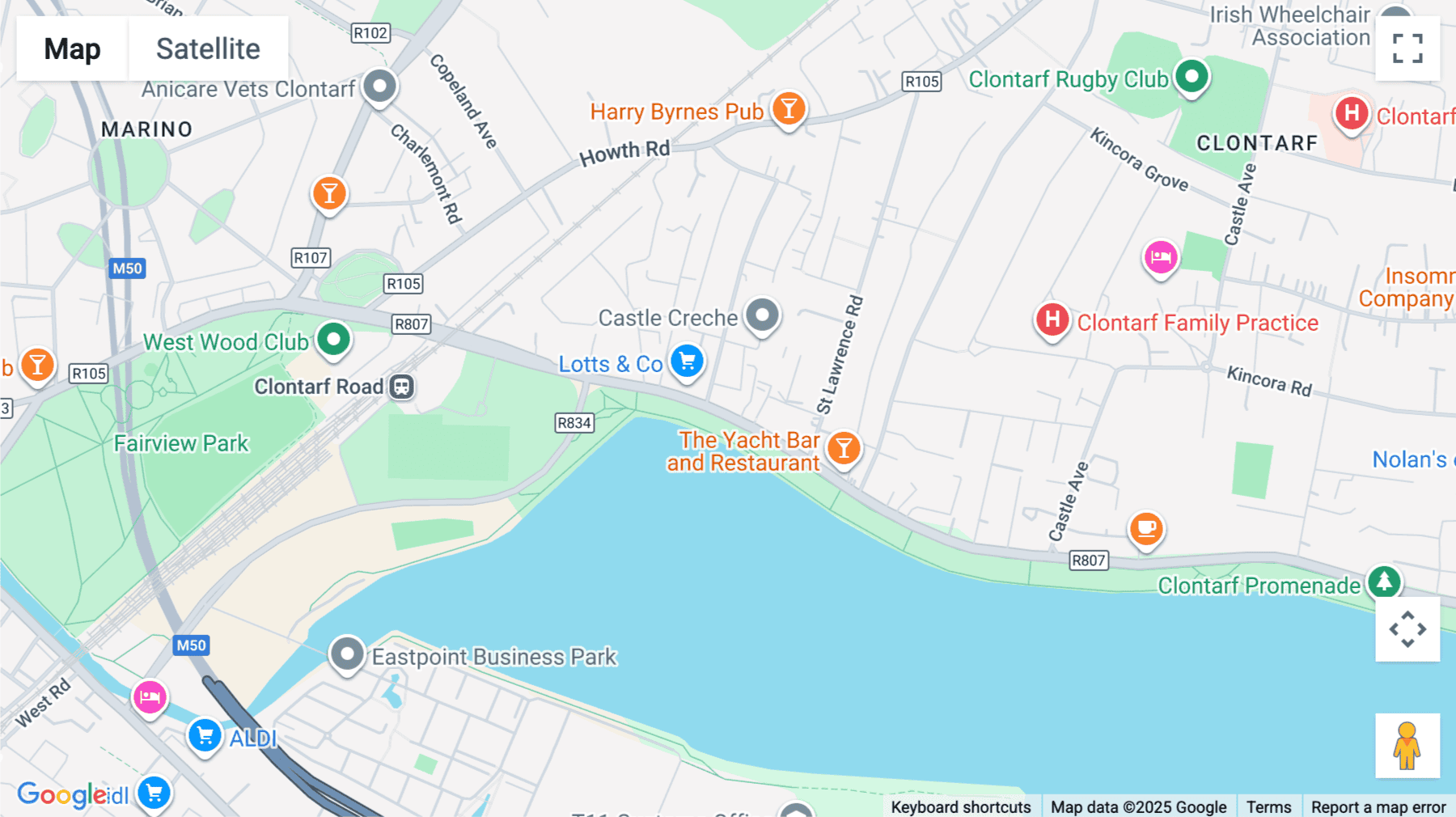Click for interative map of 57 Clontarf Road, Northside, Dublin 3, Dublin