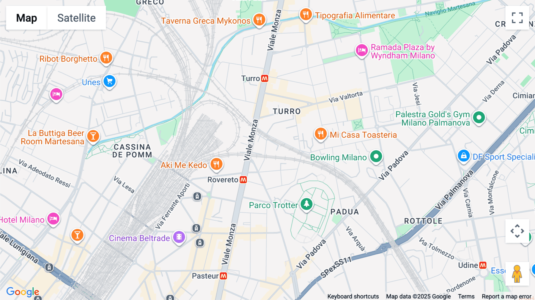 Click for interative map of Via Merano 16, Milan