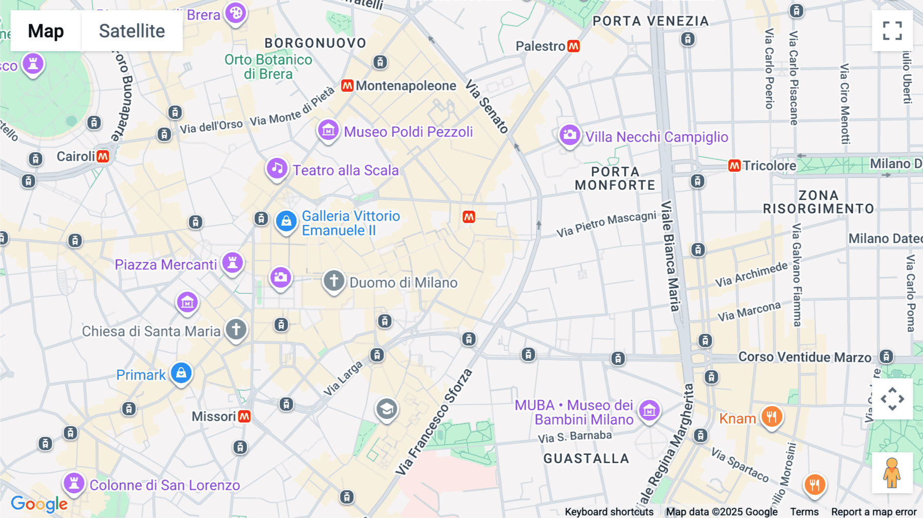 Click for interative map of Corso Europa 15, Milan
