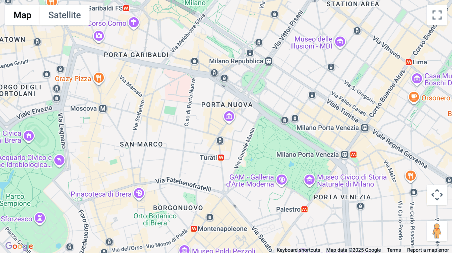 Click for interative map of Via Filippo Turati 30, Milan