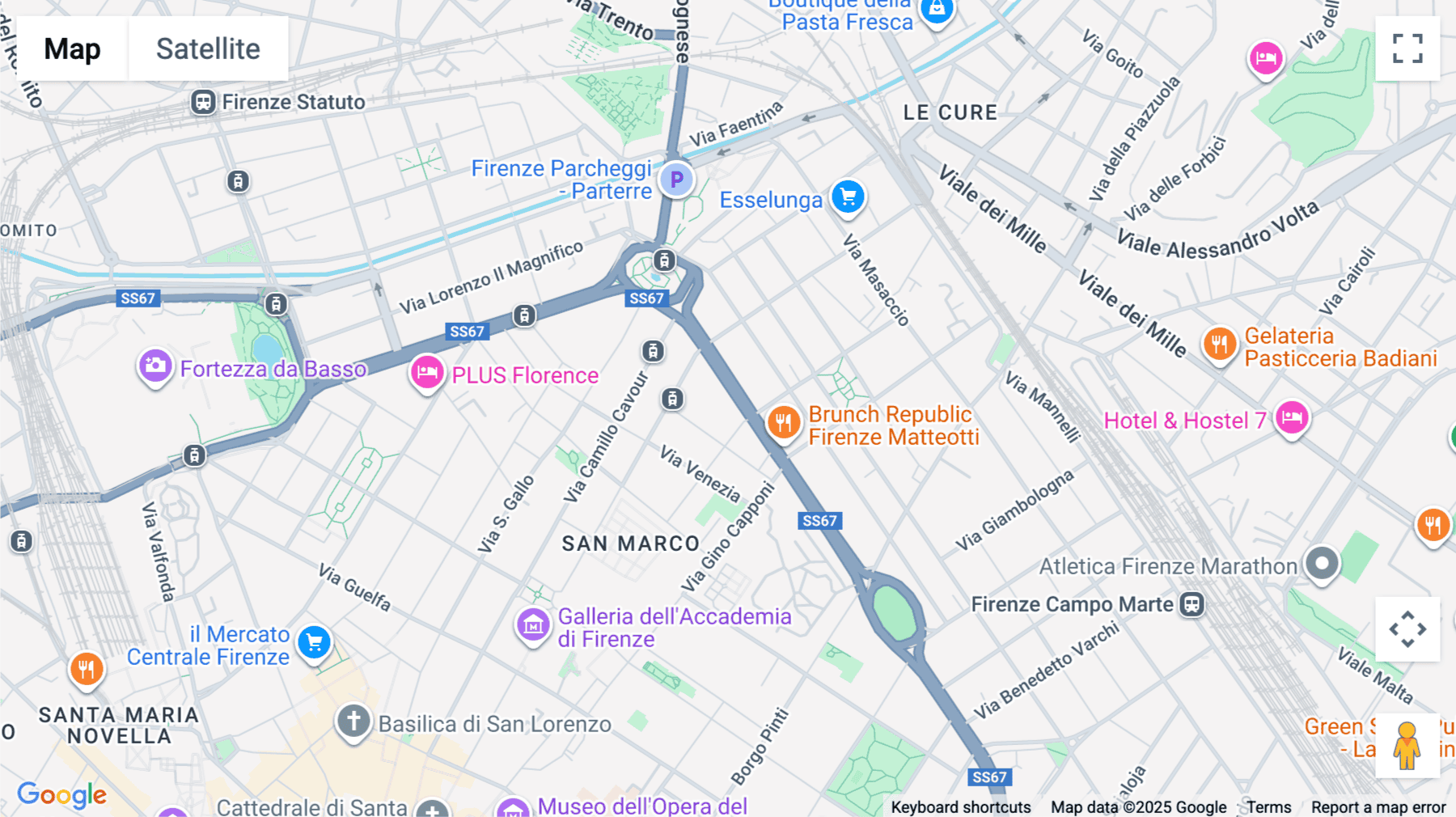 Click for interative map of Viale Giacomo Matteotti 15, Florence