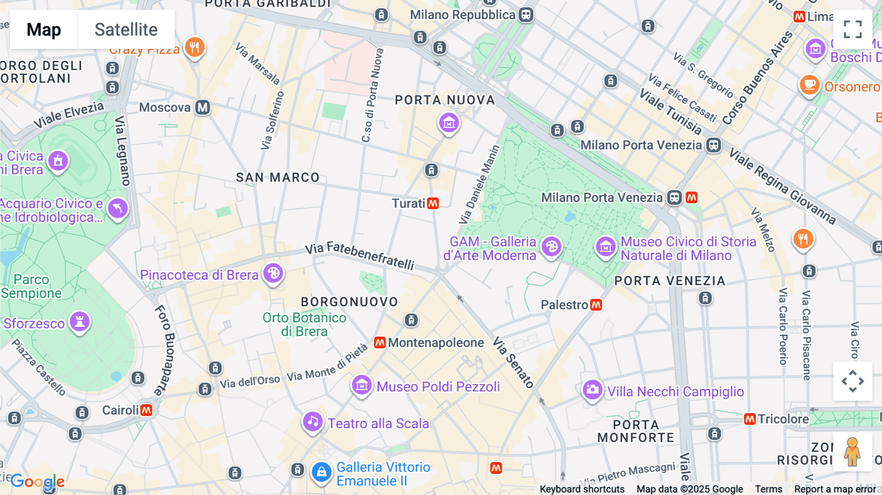 Click for interative map of Via Filippo Turati 4, Milan