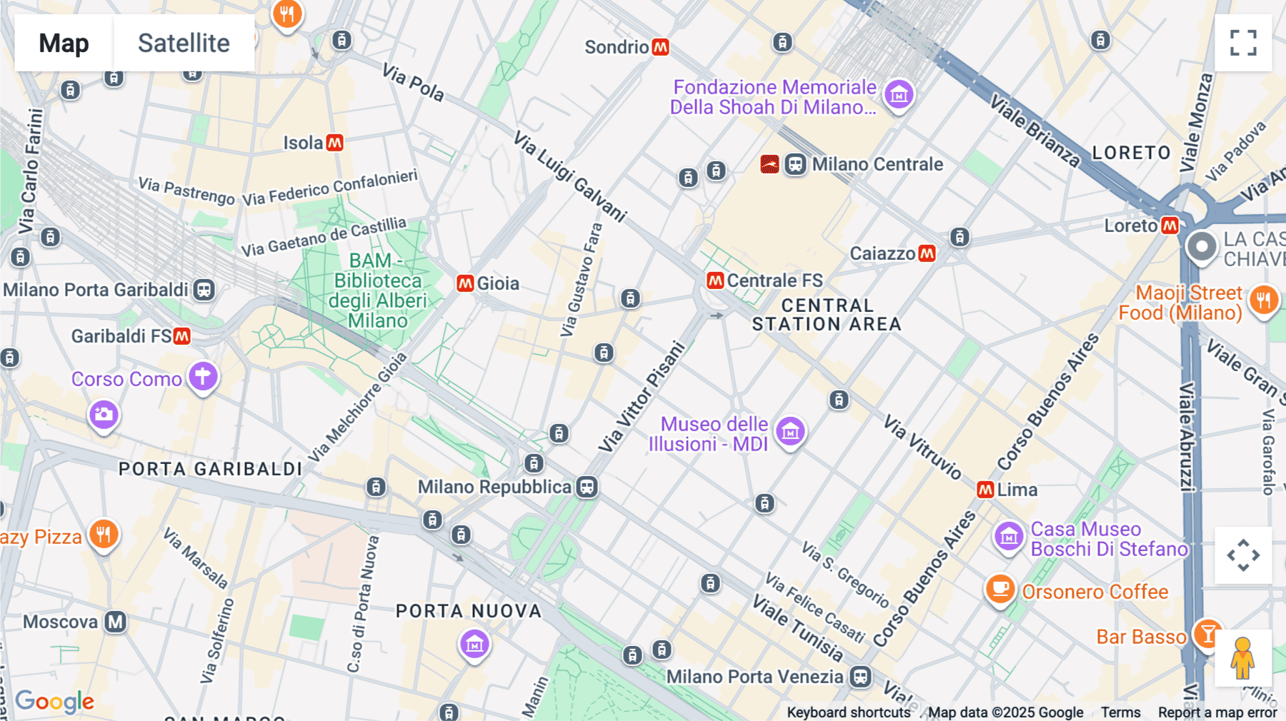 Click for interative map of Via Vittor Pisani, 15, Milan, Milan