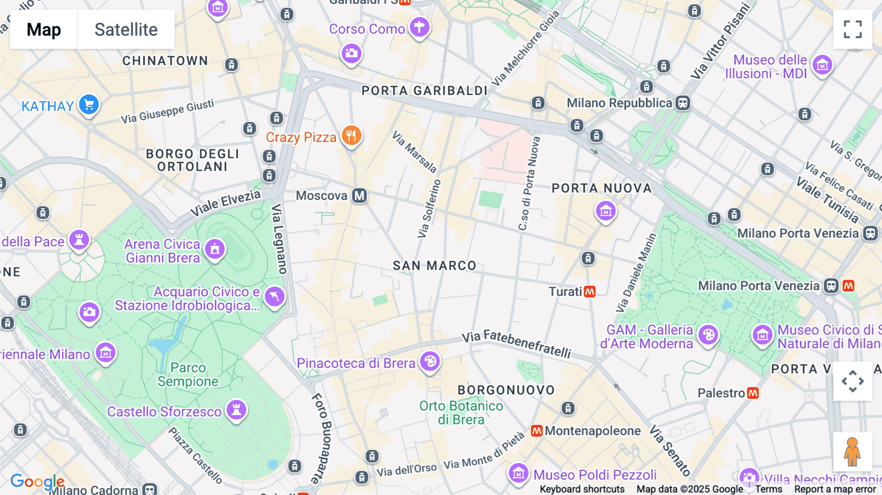 Click for interative map of 21 Via San Marco, Milan, Milan