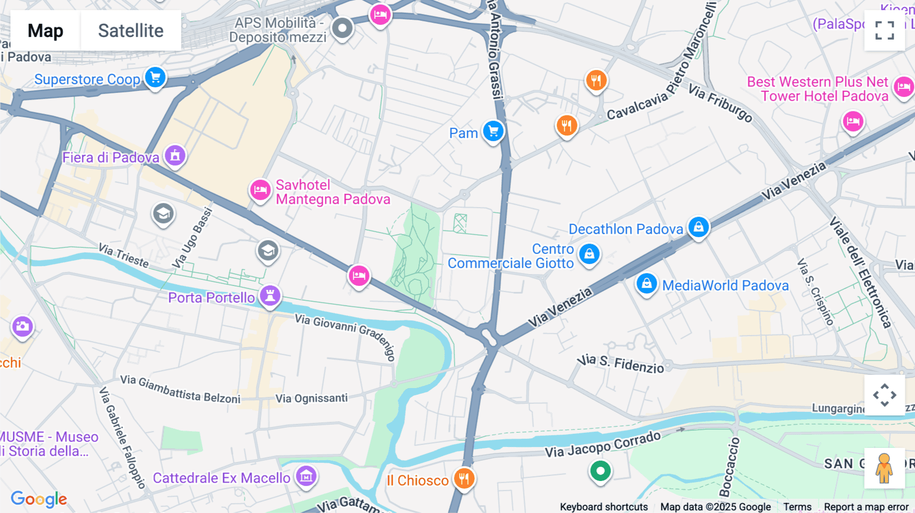 Click for interative map of Sottopassaggio Mario Saggin 2, Padova