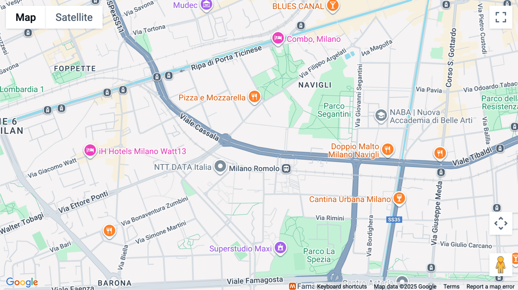 Click for interative map of Viale Cassala n.57, Milan