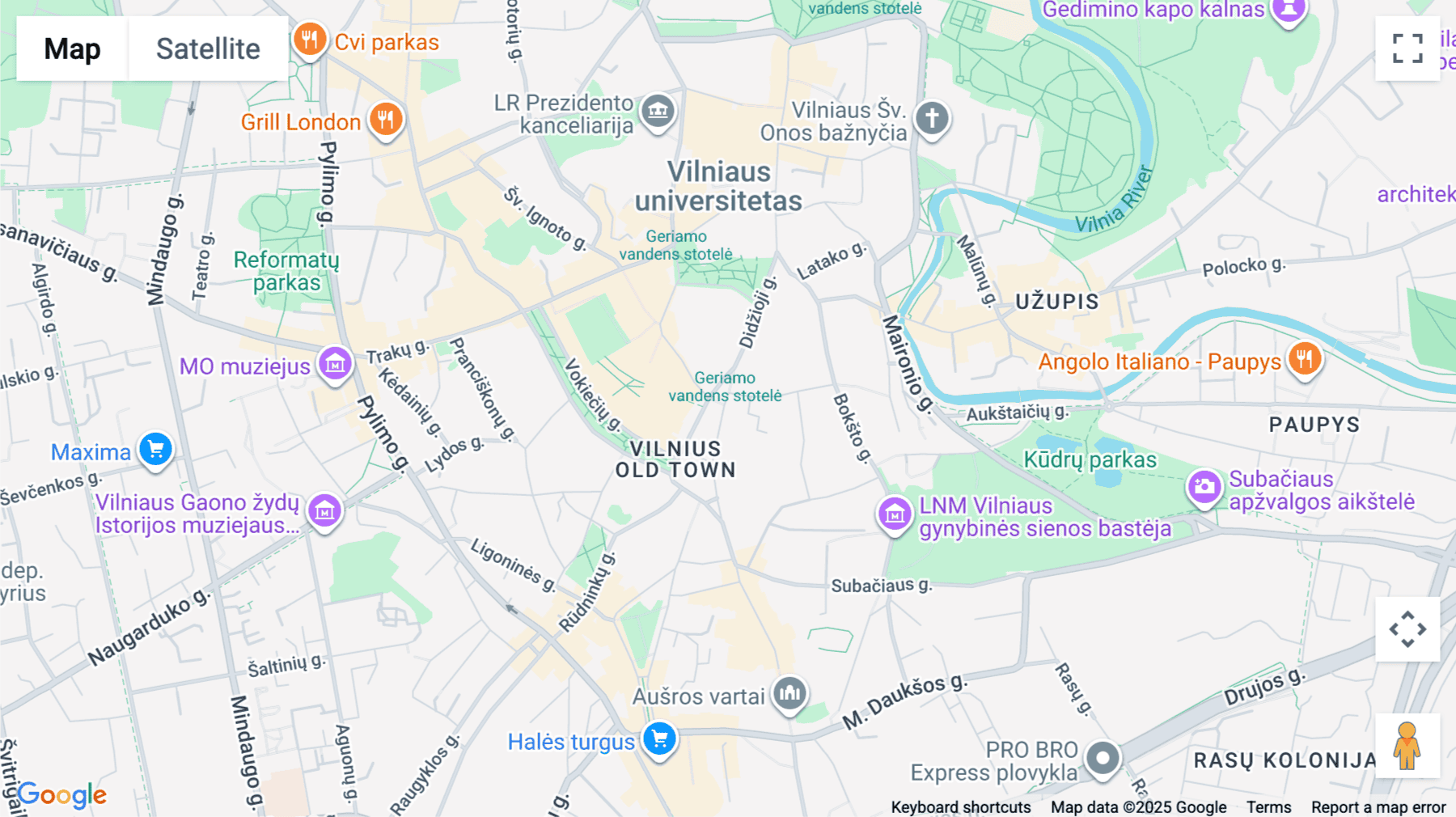 Click for interative map of 18 Didžioji Street, Vilnius