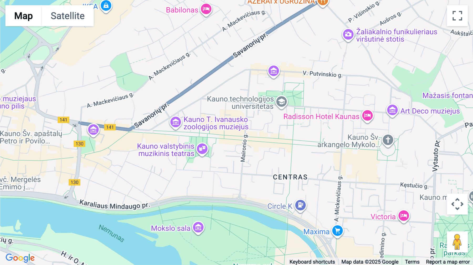 Click for interative map of Laisves Avenue 82, Kaunas