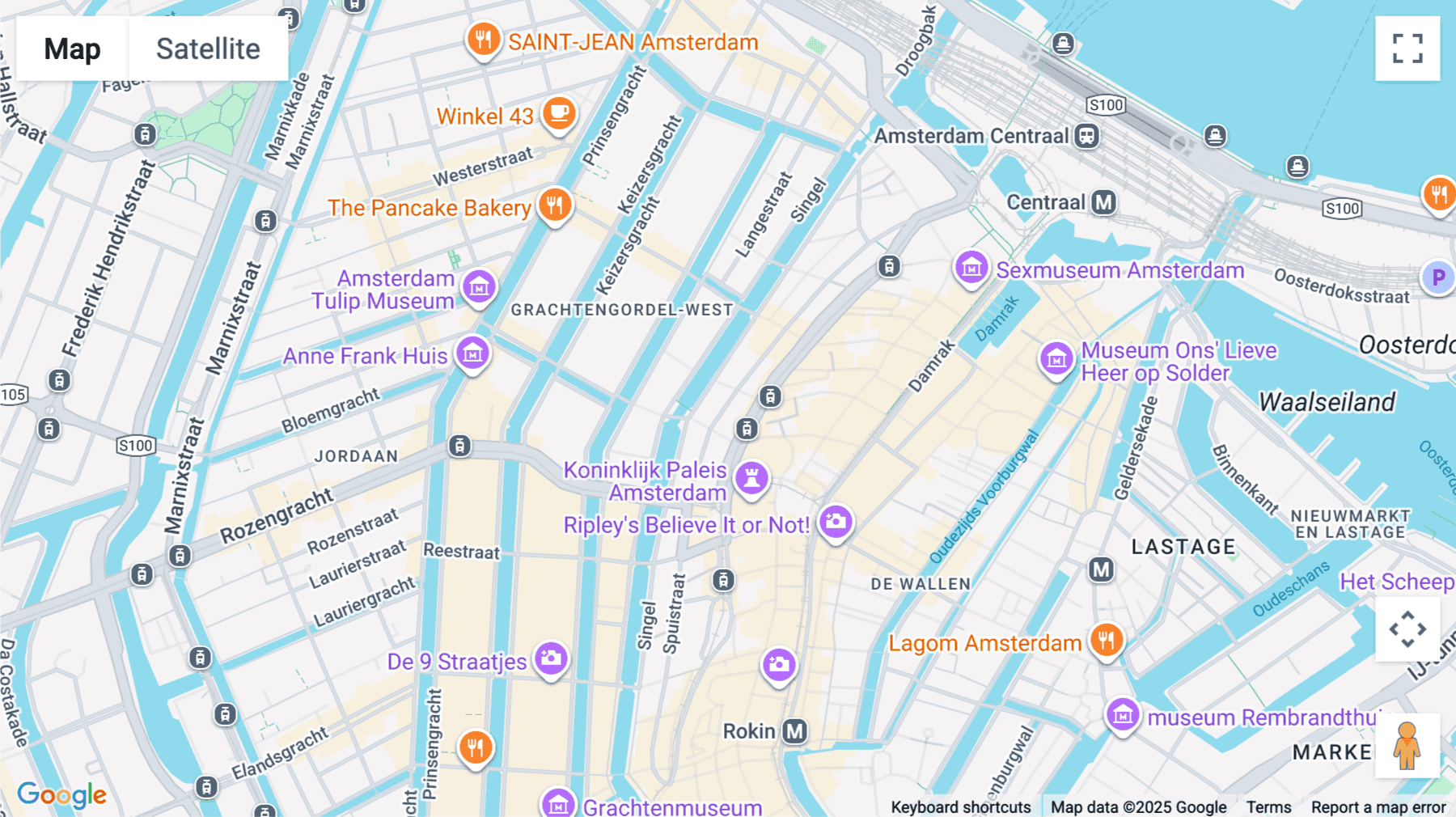 Click for interative map of Nieuwezijds Voorburgwal 162, Amsterdam