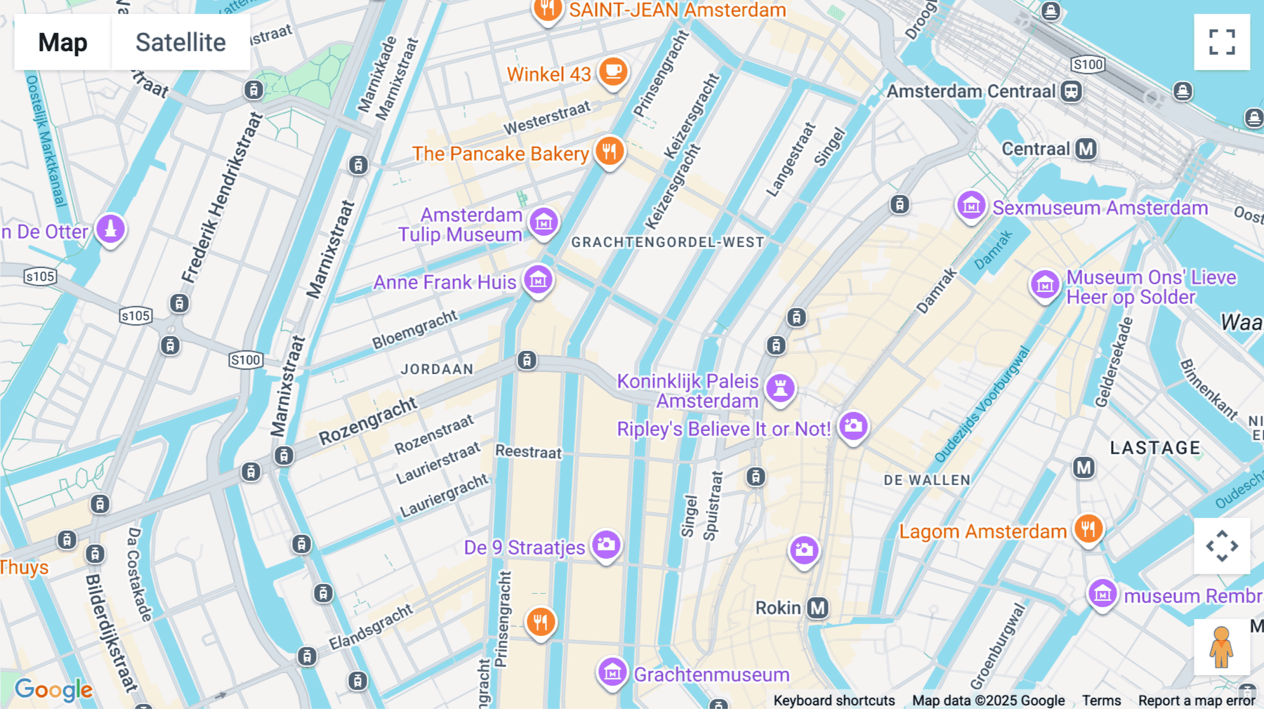 Click for interative map of Herengracht 168, Amsterdam