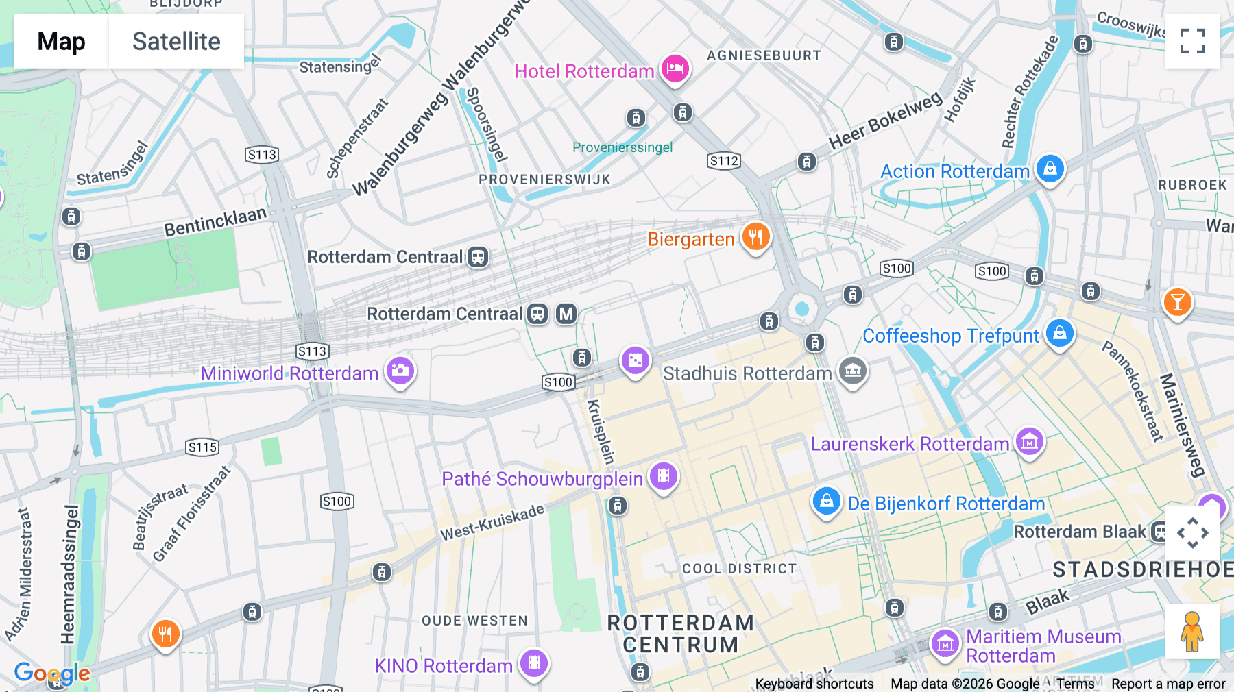 Click for interative map of Delftse Poort, Weena 505, Rotterdam