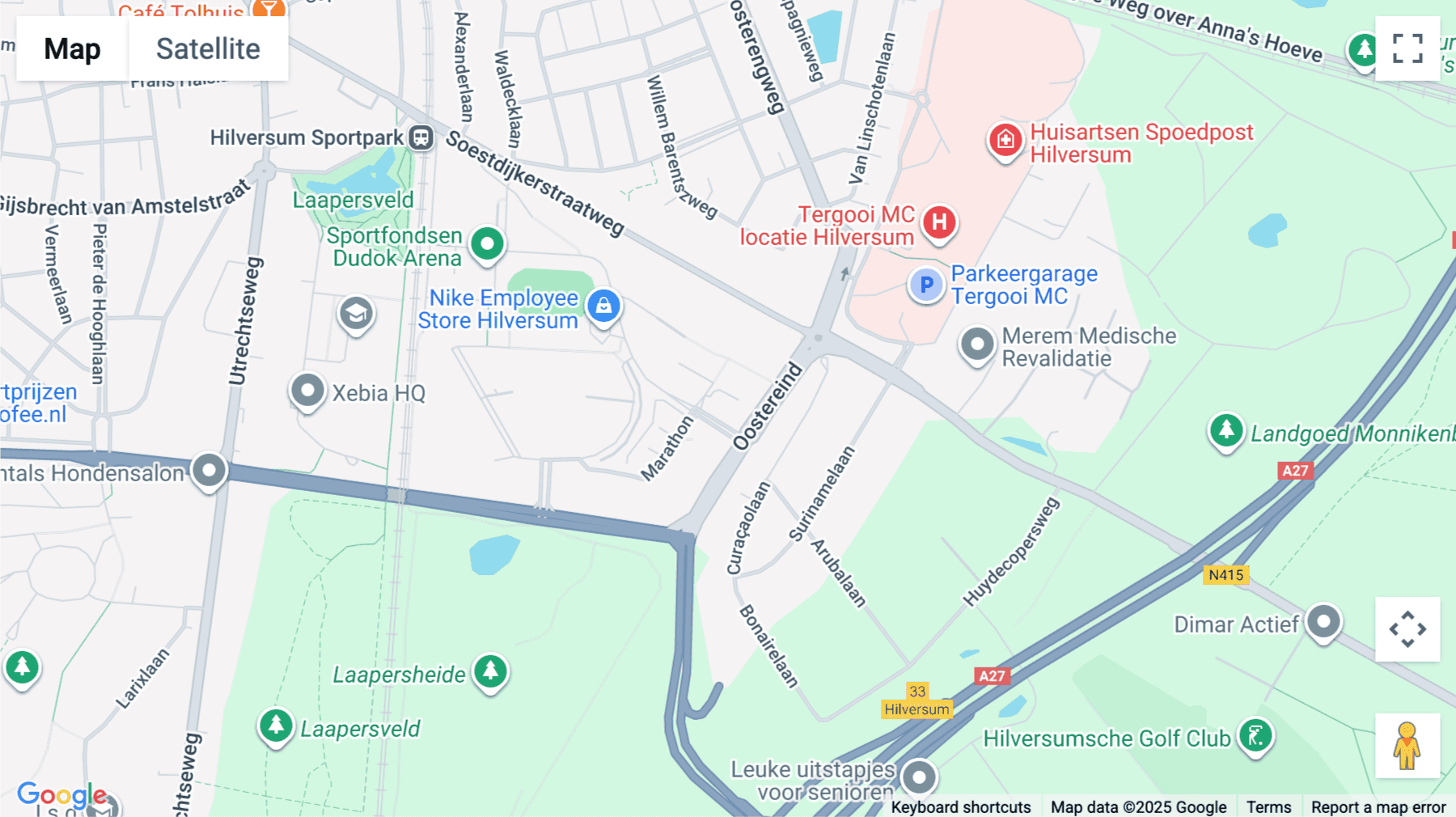 Click for interative map of OLYMPIA 2D, Hilversum