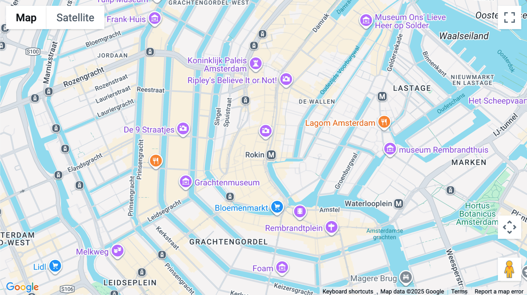 Click for interative map of Rokin 92-29, Amsterdam