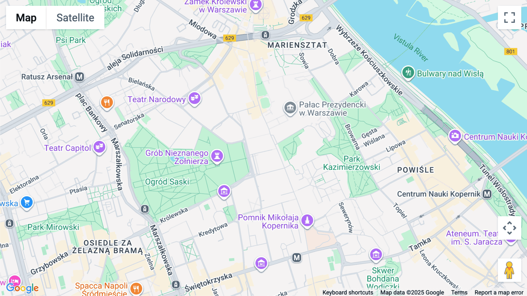 Click for interative map of Hotel Europejski, 13 Krakowskie Przedmieście, Warsaw